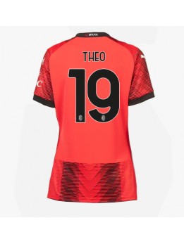 Ženski Nogometna dresi replika AC Milan Theo Hernandez #19 Domači 2023-24 Kratek rokav